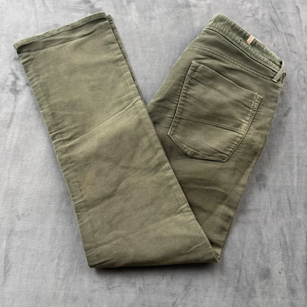 Banana Republic Heritage Corduroy Pants Mens 36x34 Olive Green Slim Fit Trousers